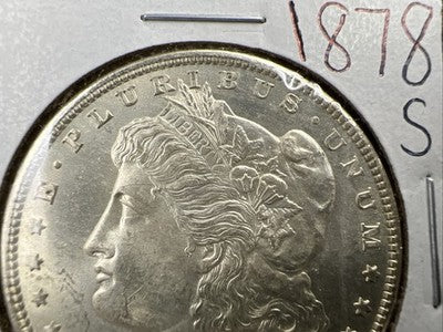 1878 S $1 Morgan Silver Dollar Coin Choice BU UNC Broken O Reverse VAM SK#A