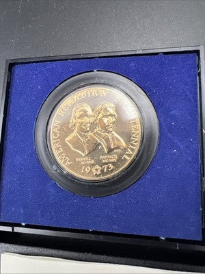 1973 American Revolution Bicentennial Samual Adams Patrick Henry Bronze Medal