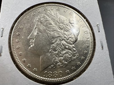 1880 O Micro o vam $1 Morgan Silver Dollar Coin AU About UNC SK#a