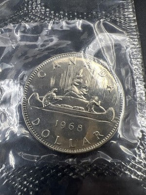 1968 Canada 6 Coin Set with No Island Variety Dollar Coin UNC