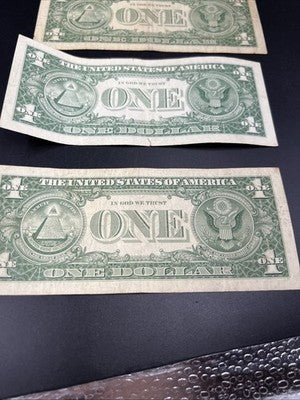 Lot of 4 1957 * Star $1 One Dollar Silver Certificates VG Circulated #992