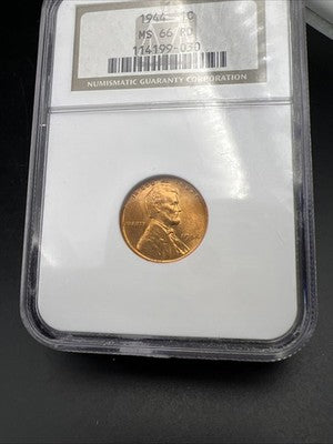 1944 P 1c Lincoln Wheat Cent Penny Coin NGC MS66 Gem BU UNC #030