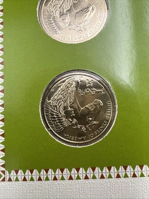 4 Coin Set 2011 Wampanoag 2012 Trade P & D Sacagawea Native Dollar Coins CH BU