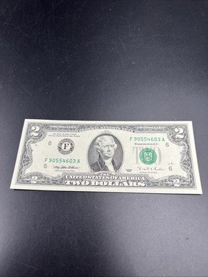 1995 $2 FRN Federal Reserve Note Choice Uncirculated #90554603 Atlanta District