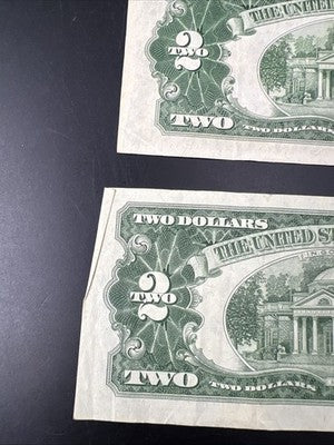 Lot of 4 1953 1963 $2 USN United States Red Seal Notes VF Very Fine #329