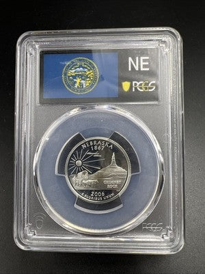 2006 S Nebraska State Statehood Silver Quarter Coin PCGS PR69 DCAM #264