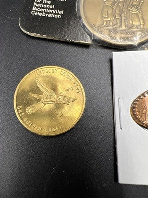 Bicentennial Collector's set 1976 Rolled Cent 1c Georgia Medal & 1959 GE Medal