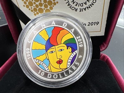 2019 1/2 Oz Silver Equality Coin Canada 10 Dollars Gem UNC Box & COA