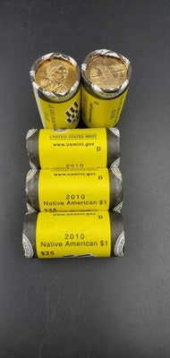 2010 D Sacagawea Native Dollar 25 Coin BU Uncirculated OBW US Mint Wrapped Roll