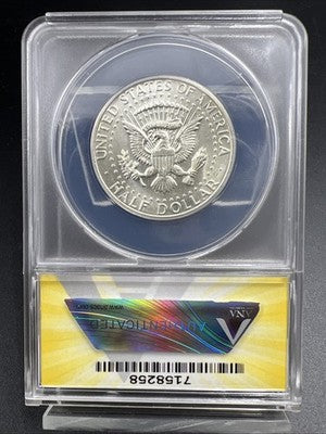 1964 P 50c Kennedy Silver Half Dollar Coin ANACS MS65 Gem BU #58