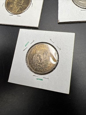 Toner Trio 2x 1979 SBA Susan B Anthony & 2000 D Sacagawea Dollar Coins BU UNC #A