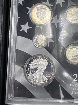 2014 Limited Edition US Silver Proof Set Complete w/ Box COA sk#a