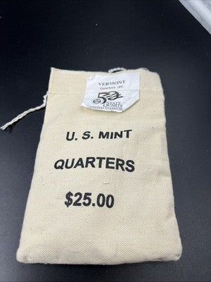 U.S. Mint Bag of 100 2001 D Vermont State Statehood Quarters BU UNC