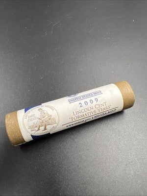 50 Coin US Mint BU Roll 2009 P Formative Years Lincoln Commemorative Cents