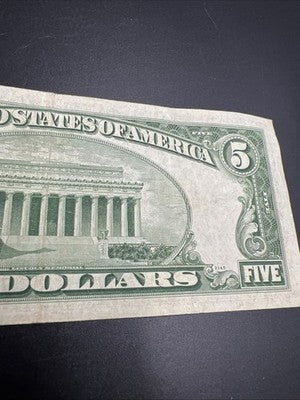 1953 $5 Five Dollar US Silver Certificate Fine Circ #039