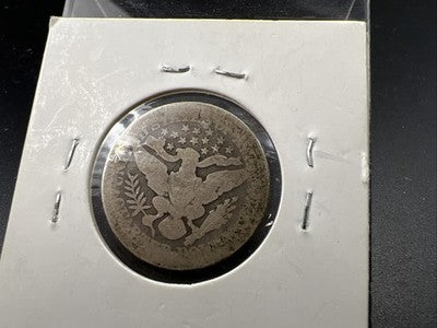 1893 P 25c Barber Silver Quarter Coin AG Circulated SKU#A