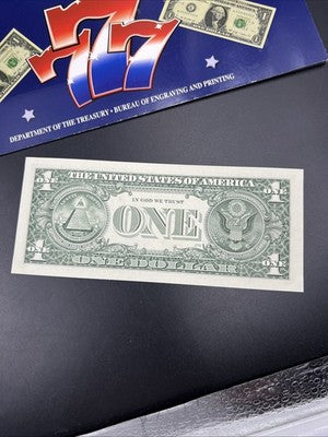 2009 Lucky Serial #77775875 FRN Federal Reserve Note CH UNC