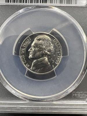 1965 5c Jefferson Nickel SMS SP66 PCGS #50 Reverse Struck Thru Error #50