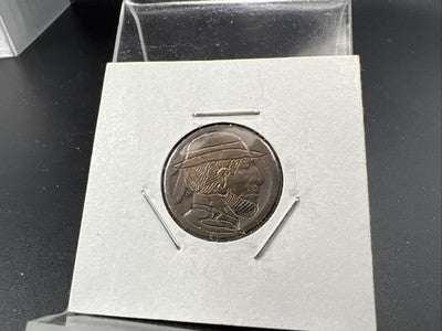 Hobo Buffalo Nickel Coin Modern Carving SKU#O