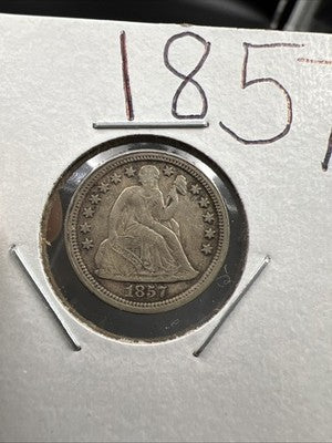 1857 10c Seated Liberty Dime Coin EF XF Extra Fine Circ