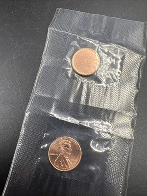 Blank Cent Error 1c Coin & 2009 D 1c BU 2 Coin Set in Sample Cello
