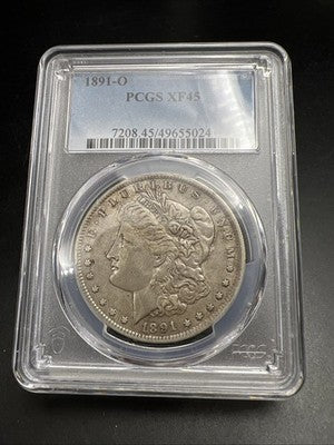 1891 O $1 Morgan Silver Dollar Coin PCGS XF45 Choice Extra Fine Certified