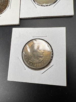 Toner Trio 2x 1979 SBA Susan B Anthony & 2000 D Sacagawea Dollar Coins BU UNC #A