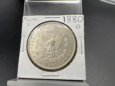 1880 O Micro o $1 Morgan Silver Dollar Coin AU Details SK#A