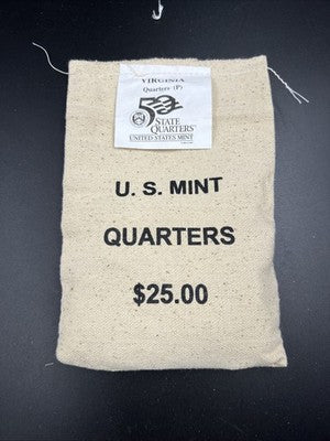 U.S. Mint Bag of 100 2000 P 25c Virginia State Statehood Quarters BU UNC
