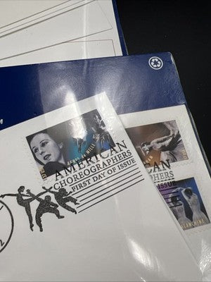 Lot of 3 USPS American Choreographers Stamped Letter Set - New Sealed