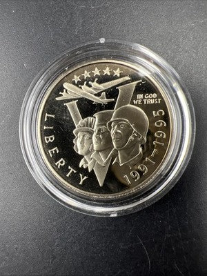 1991 - 1995 P WWII World War II Half Dollar Coin Gem Proof in used Capsule