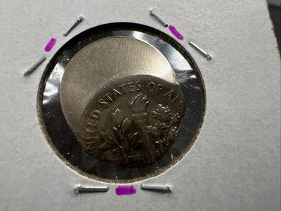 60% Off Center Error Roosevelt Dime Coin UNC 1980 P