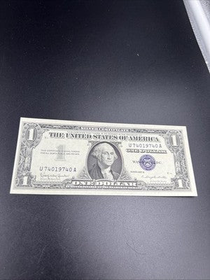 1957 B $1 One Dollar Blue Seal Silver Certificate UNC Unc #40