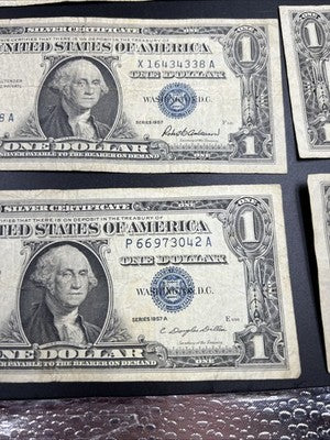 Lot of 16 1957 1935 $1 Dollar Silver Certificate Blue Seal Notes VG / F #42