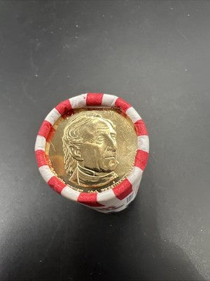 2009 D John Tyler Presidential Dollar US Mint BU Roll 25 Coins