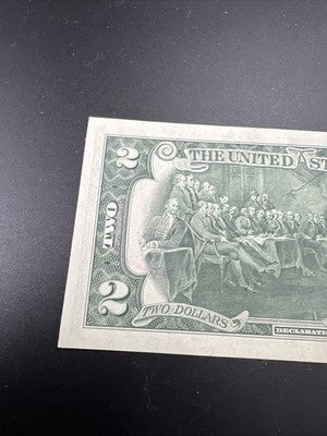 1976 $2 Two Dollar Bicentennial Bill Brookyln NY Postmarked (no Stamp) UNC #750
