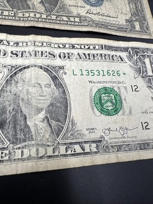 $1 * Star Bill Collector's Lot 1957 $1 cull & 2013 $1 Very Circ & 2017 FRN $1 VG