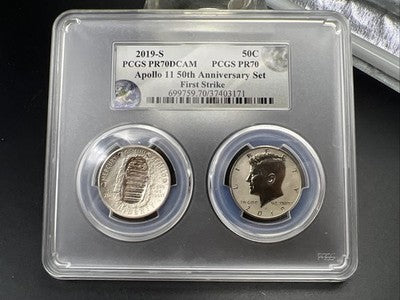2019 S Apollo 11 50th Anniversary Set First Strike PCGS PR70 Reverse Proof