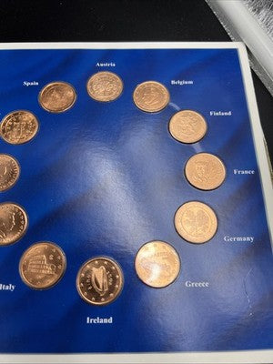 Europe European Union Collection of BU UNC 5 Cent Coins