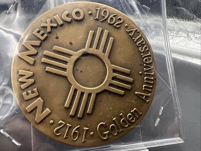 1962 50th Anniversary of New Mexico Large Bronze Medal Medallic Art Co