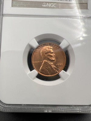 1955 P 1c Lincoln Wheat Cent Penny Coin NGC MS66 RD #005