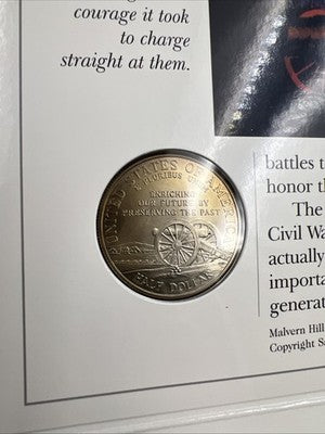 1995 S Civil War 50c Commemorative Half Dollar Coin Young Collector's Set sk#B