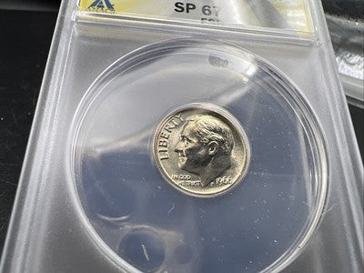 1966 10c Roosevelt Dime FS-401 5 On Cheek SP67 FSB MS67 Gem BU ANACS