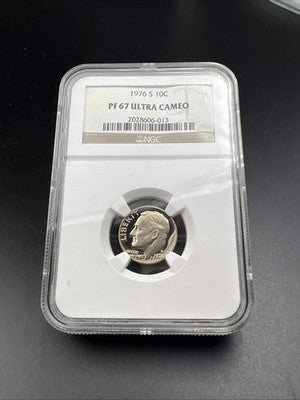 1976 S 10c Roosevelt Copper nickel Dime Coin Proof PF67 NGC UCAM #013