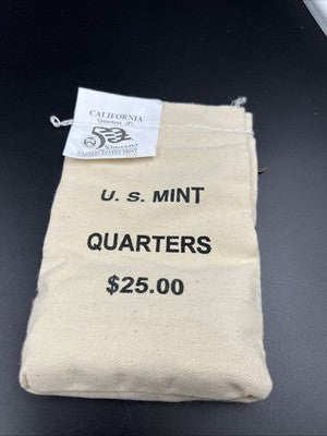 U.S. Mint Bag of 100 2005 P 25c California State Statehood Quarter Coins BU UNC