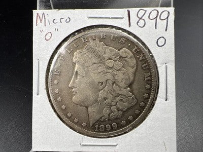 1899 O Micro o $1 Morgan Silver Dollar Coin Fine Circulated