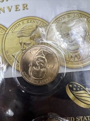 4 Coin 2015 D Presidential Dollar Set Truman Eisenhower Kennedy Johnson BU UNC