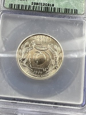 1999 D Georgia State Statehood Quarter Coin MS66 ICG #18