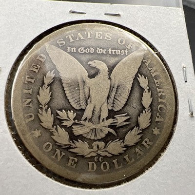 1890 CC Morgan Silver Dollar Coin AG About Good Circulated