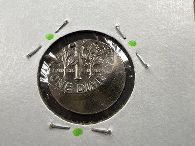 40% off Center Roosevelt Dime Error Coin UNC